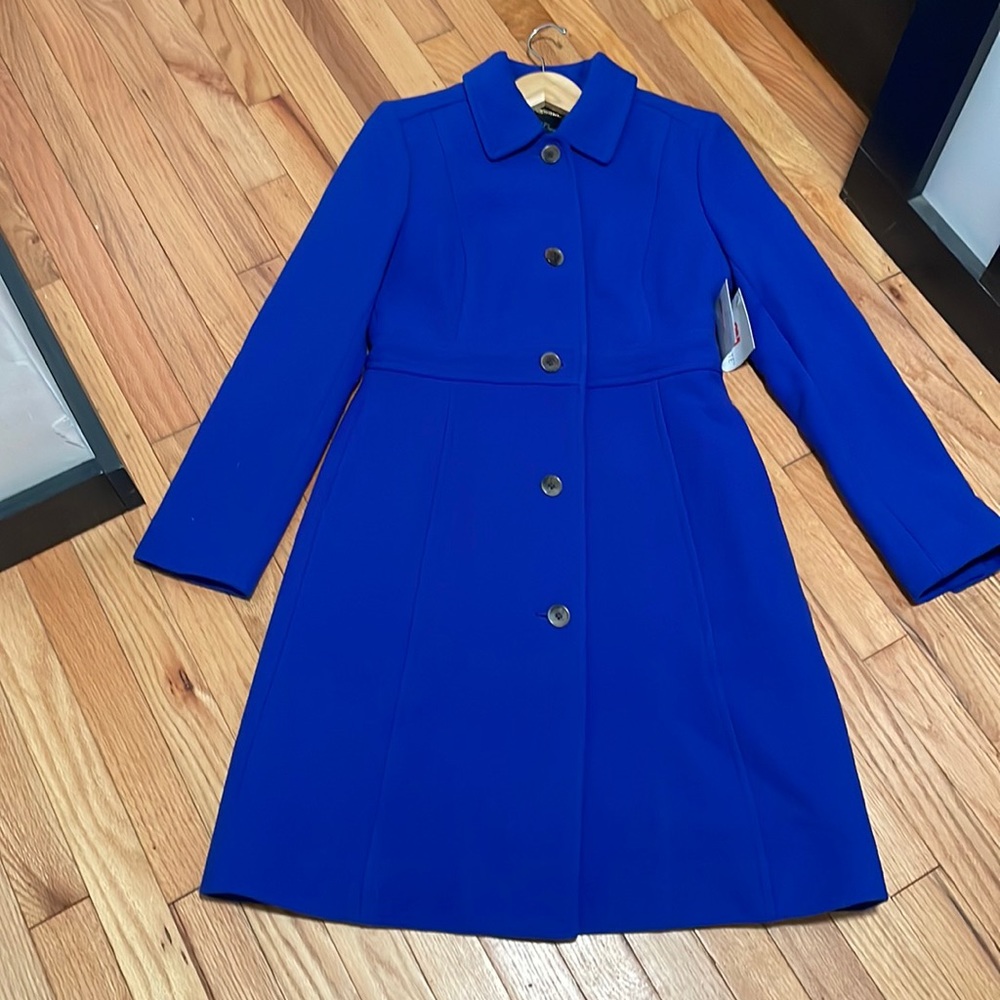 J. Crew NWT Lady Day Topcoat in Blue Wool Blend 6